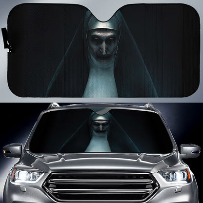 Scary ghost Halloween - Auto Sun Shade - myfunfarm - clothing acceessories shoes for cow lovers, pig, horse, cat, sheep, dog, chicken, goat farmer