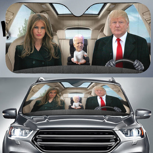 Funny auto sunshade - myfunfarm - clothing acceessories shoes for cow lovers, pig, horse, cat, sheep, dog, chicken, goat farmer
