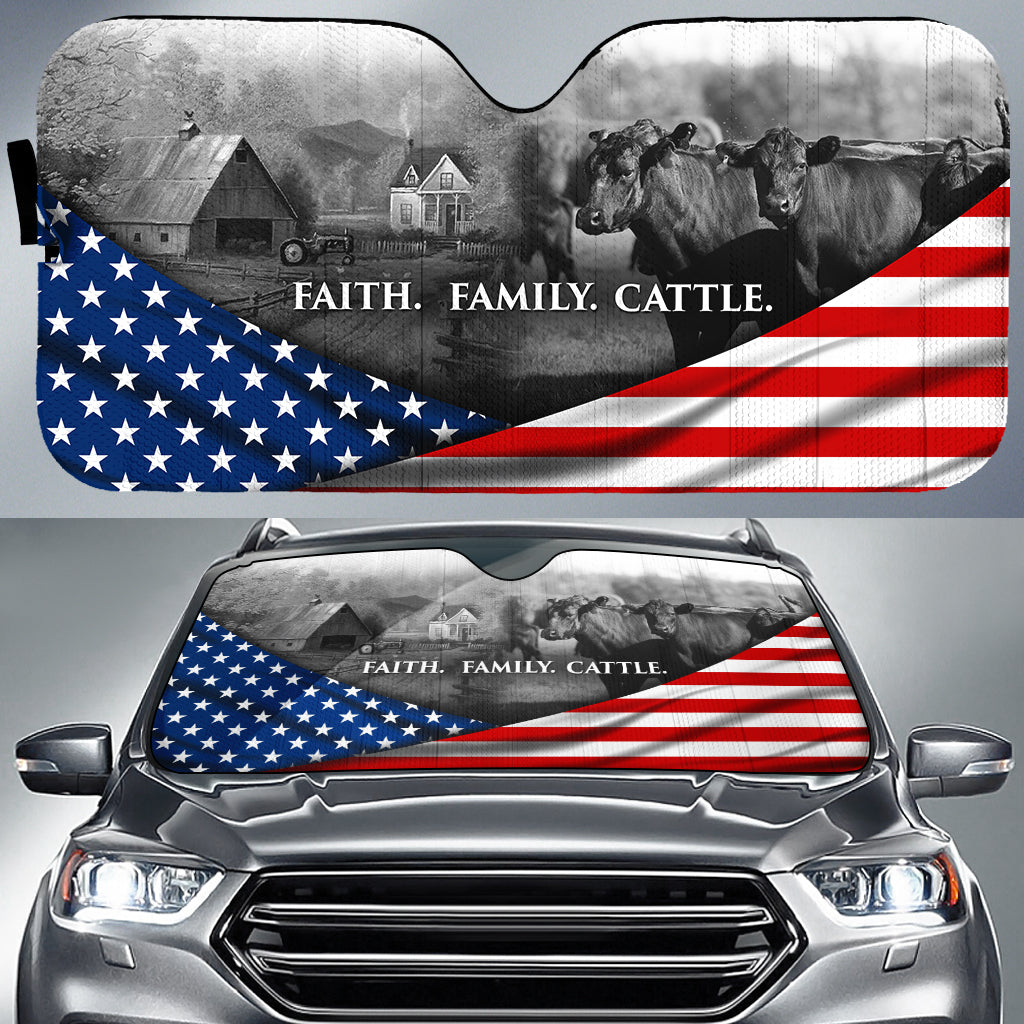 Faith Family Cattle-  auto sunshade - myfunfarm