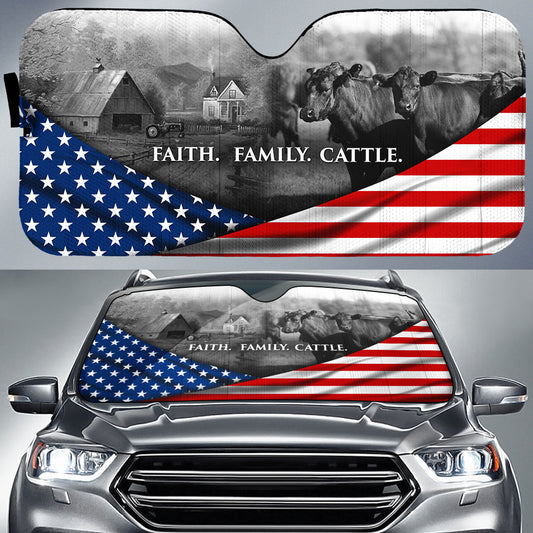 Faith Family Cattle-  auto sunshade - myfunfarm