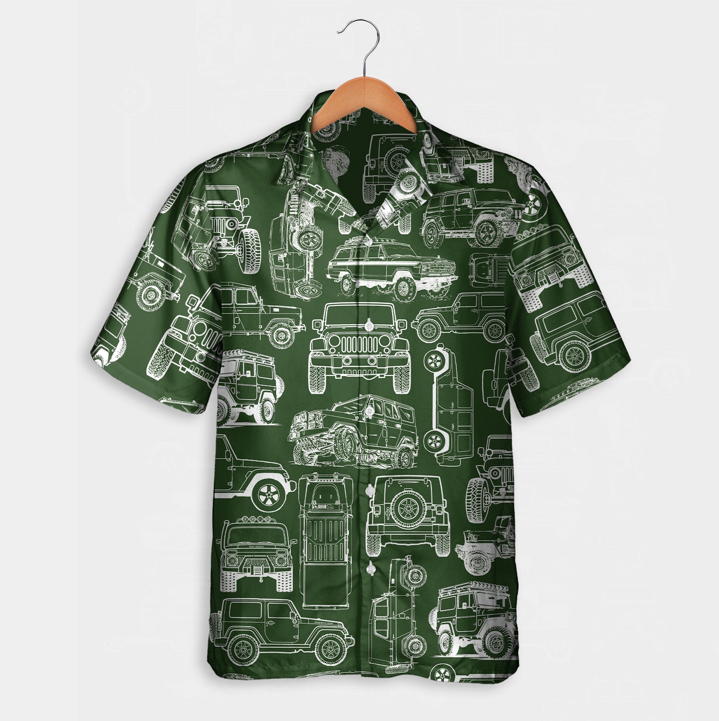 Jeep pattern - Hawaiian Shirt and Shorts - myfunfarm