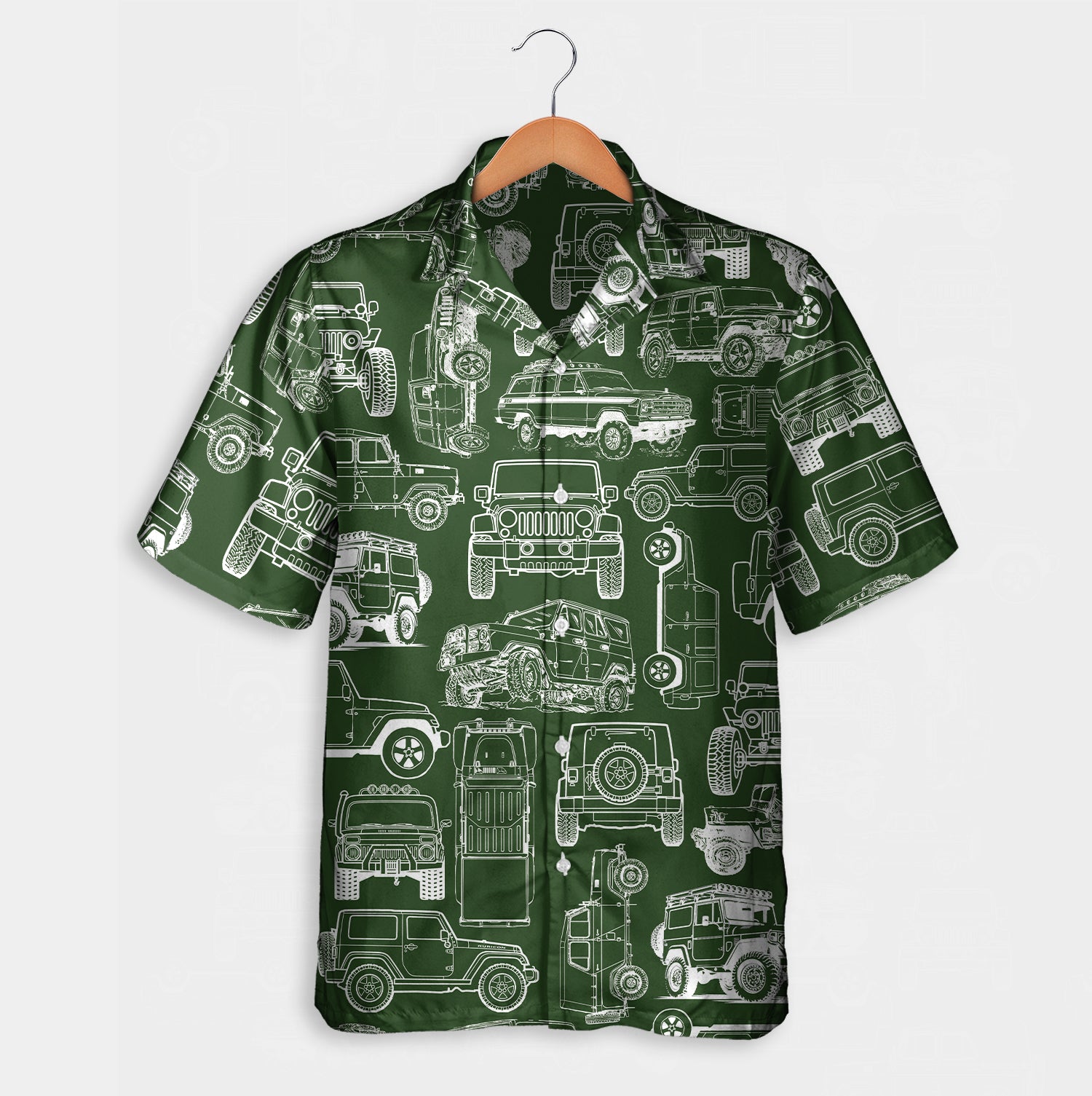 Jeep pattern - Hawaiian Shirt and Shorts - myfunfarm
