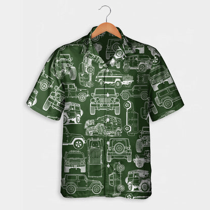 Jeep pattern - Hawaiian Shirt and Shorts - myfunfarm