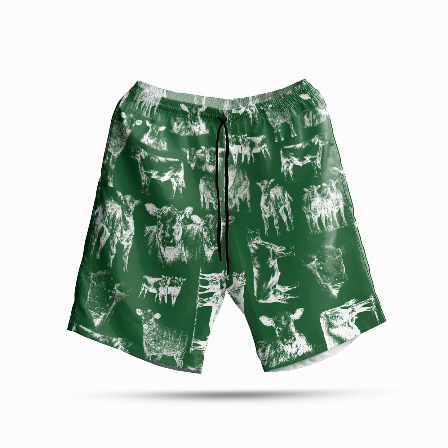Cattle pattern white and blue, red, green  - Hawaiian Shirt, Shorts for adult and youth - myfunfarm