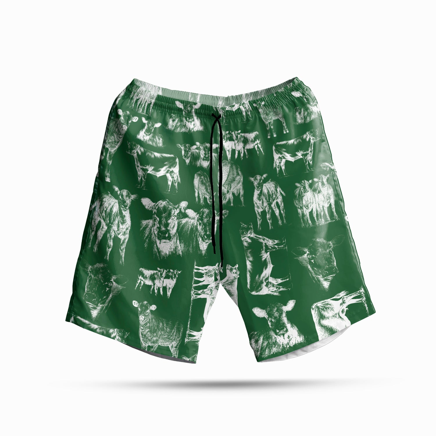 Cattle pattern white and blue, red, green  - Hawaiian Shirt, Shorts for adult and youth - myfunfarm