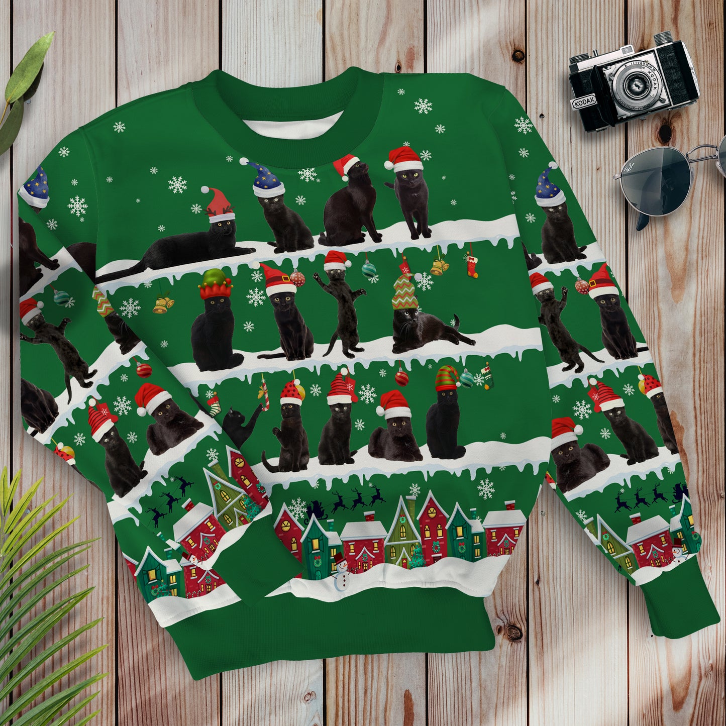 Cats in Snow - Merry Christmas - Unisex Sweatshirt - myfunfarm