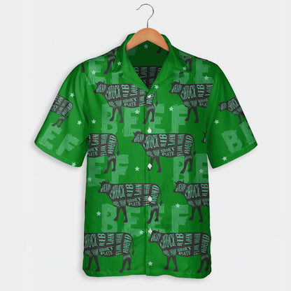 Beef Chart Pattern  - Hawaiian Shirt, Shorts for adult and youth - myfunfarm