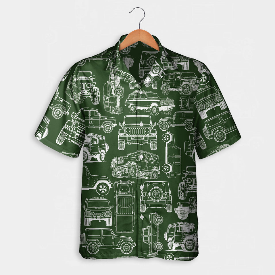 Jeep pattern - Hawaiian Shirt and Shorts