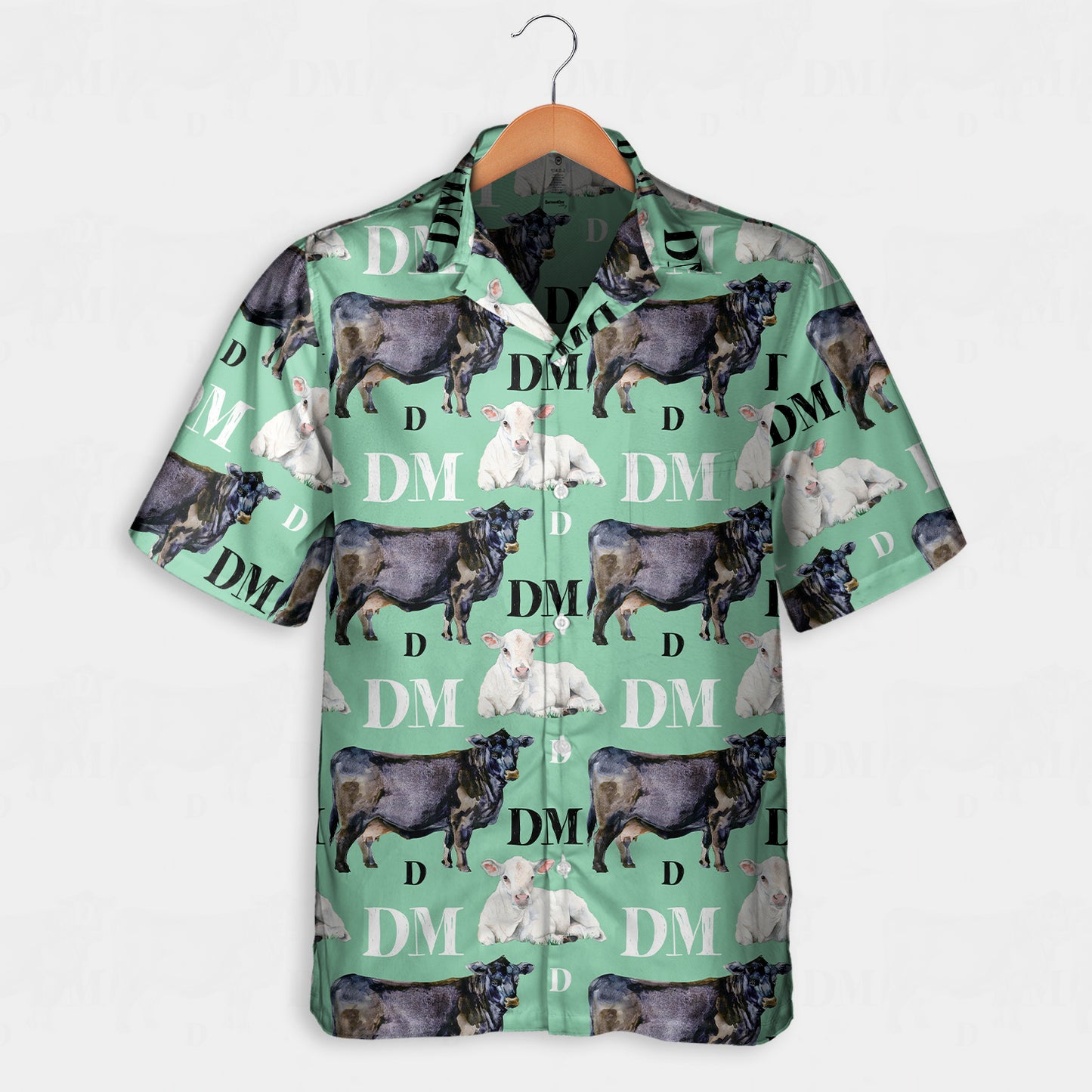 Cattle pattern - Personalized Custom Name Unisex Hawaiian Shirt, Shorts for adult and youth