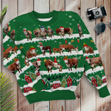 Hereford cattle in snow - Merry Christmas -  Unisex Sweatshirt and Pants