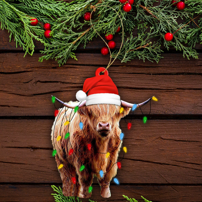 Cattle print The Christmas Wooden Ornament - myfunfarm