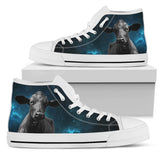Angus black galaxy - High-Top Shoe WOMEN'S and MEN'S - myfunfarm - clothing acceessories shoes for cow lovers, pig, horse, cat, sheep, dog, chicken, goat farmer