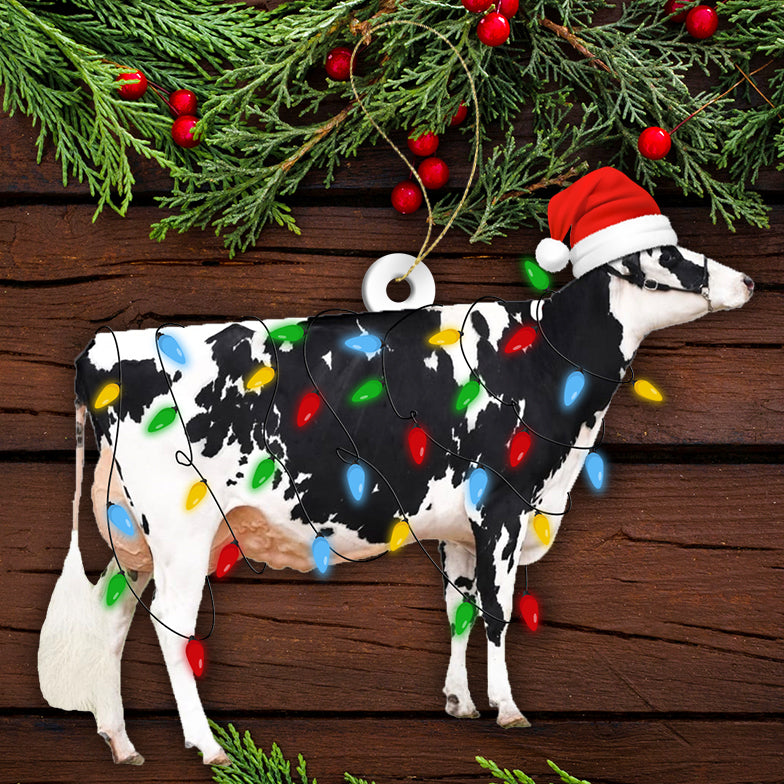 Cattle print The Christmas Wooden Ornament - myfunfarm