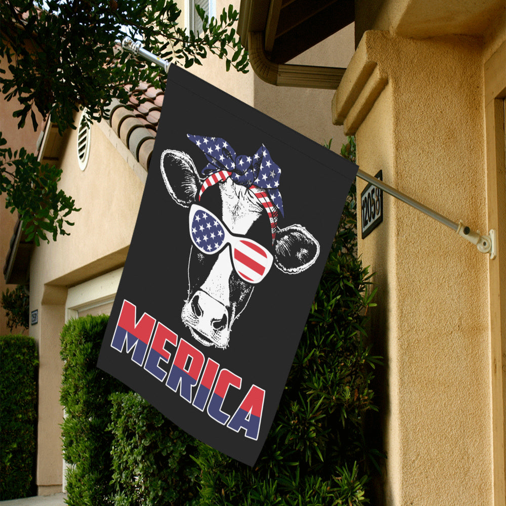 Flag print cow - 4th of july - myfunfarm - clothing acceessories shoes for cow lovers, pig, horse, cat, sheep, dog, chicken, goat farmer