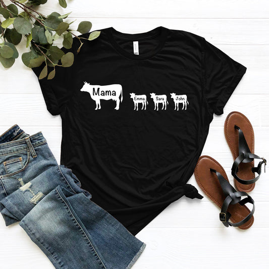 Custom name - Personalized Mama Cow unisex  t-shirt , Hoodies
