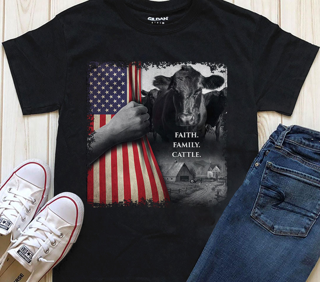 Faith Family Cattle - unisex  t-shirt , Hoodies - myfunfarm