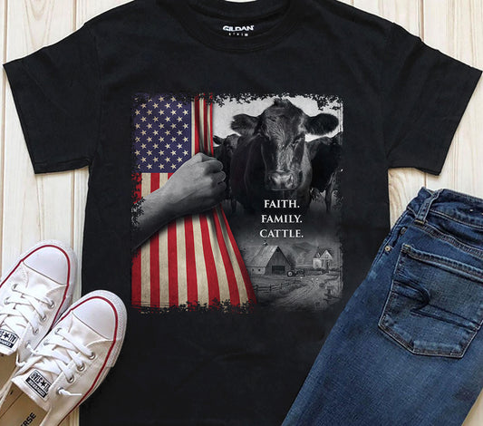 Faith Family Cattle - unisex  t-shirt , Hoodies - myfunfarm
