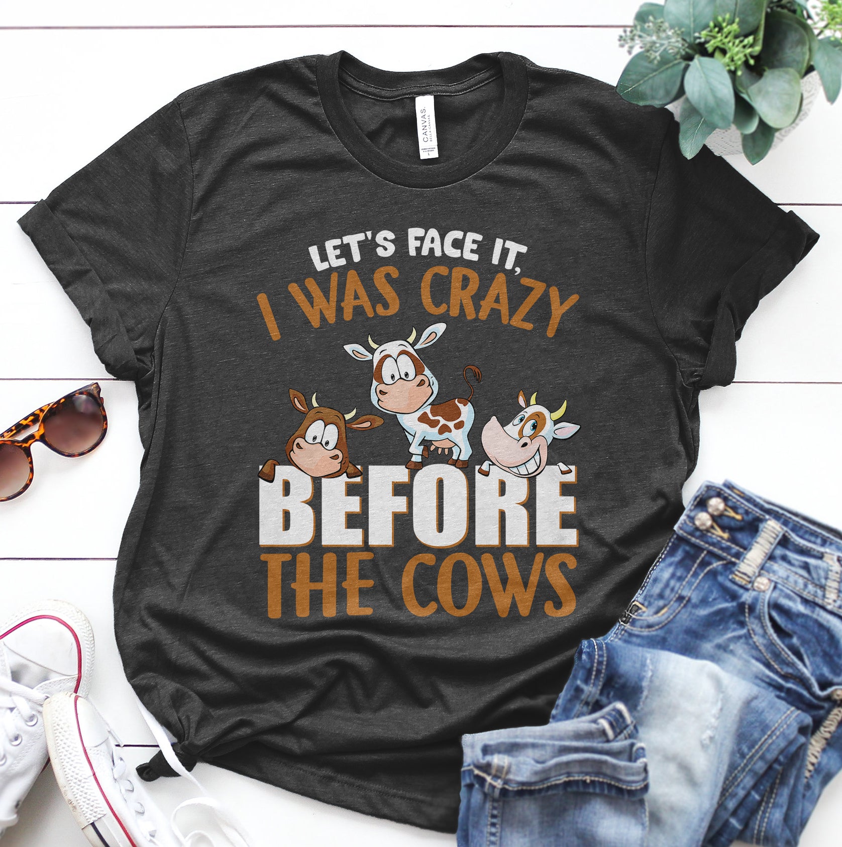 let's face it, i was crazy before the cows - unisex  t-shirt , Hoodies - myfunfarm