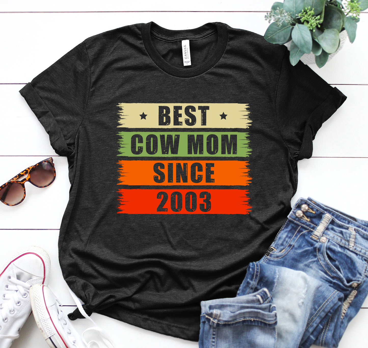 Best cow mom since - custom year