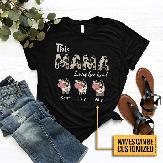 This Mama Loves her herd - personalized t-shirt, Hoodies - myfunfarm