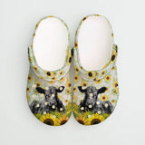 Cute Cattle and sunflowers - Classic Clog