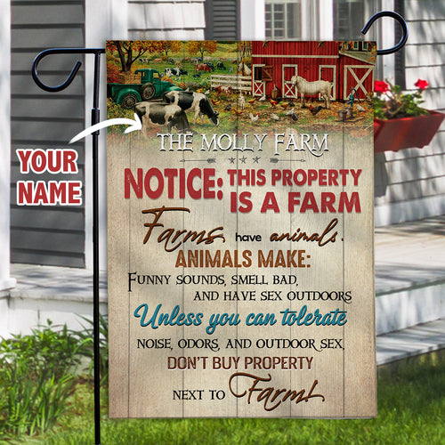 Personalized - Funny Flag for Your Farm