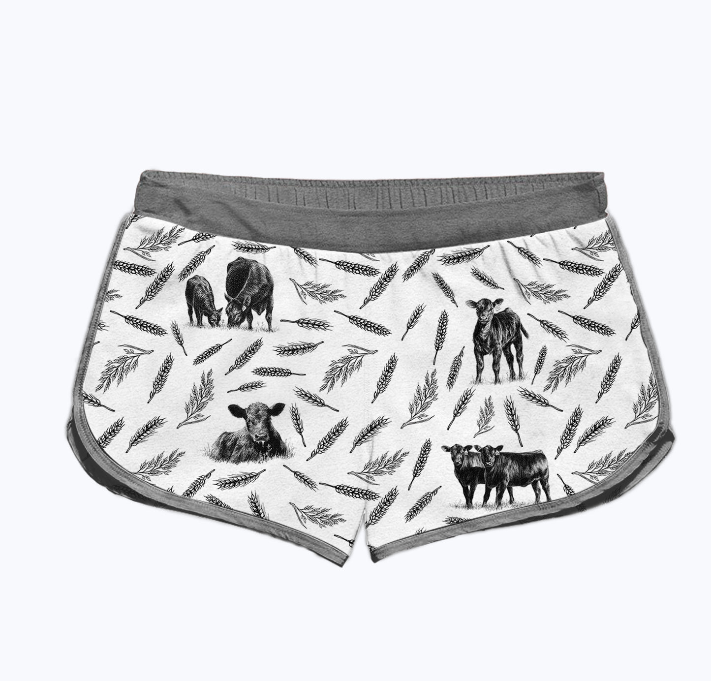 Cattle Pattern Women Linen Shirt & Shorts - myfunfarm