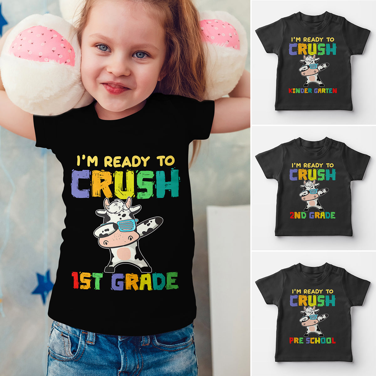 I'm Ready To Crush - Dabbing cow - Kid T-shirt - myfunfarm