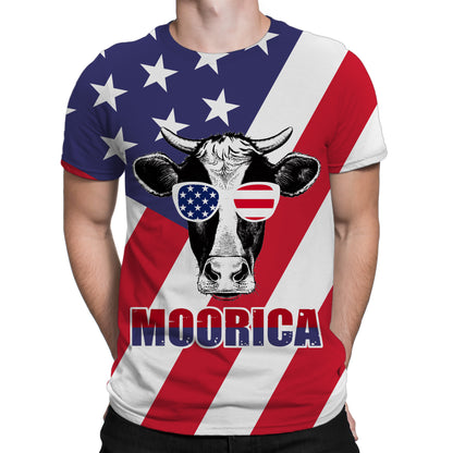 Moorica t-shirt for cow lovers 4th july