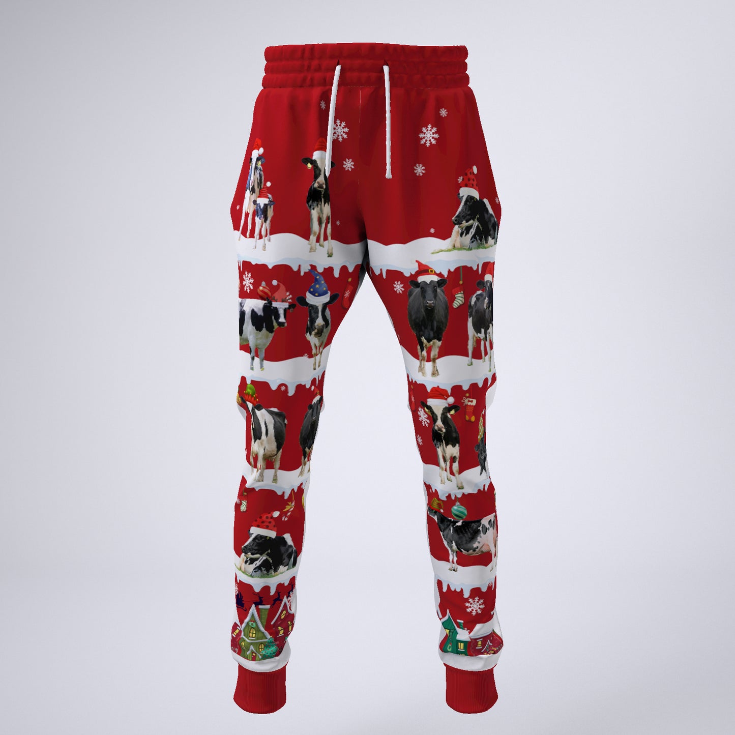 Cows in Snow - Merry Christmas -  Unisex Sweatshirt and Pants - myfunfarm