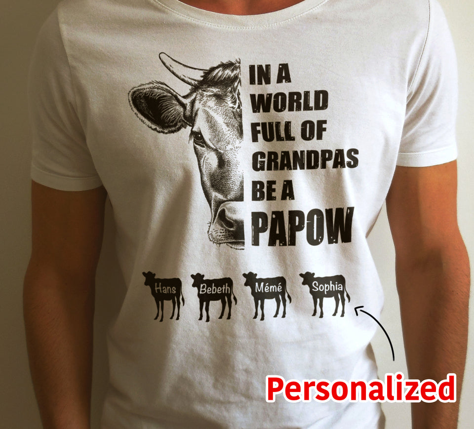 In a world full of Grandpas be a Papow - funny design unisex  t-shirt , Hoodies