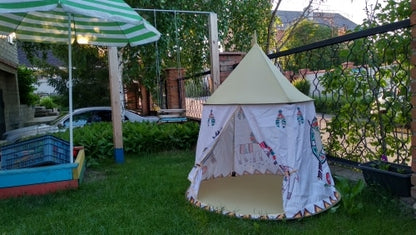 Kid Tent House Portable Princess Castle 123*116cm Present Hang Flag - myfunfarm