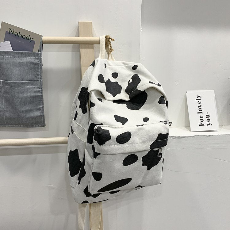 Cow Pattern Backpack For School Kids - myfunfarm - clothing acceessories shoes for cow lovers, pig, horse, cat, sheep, dog, chicken, goat farmer