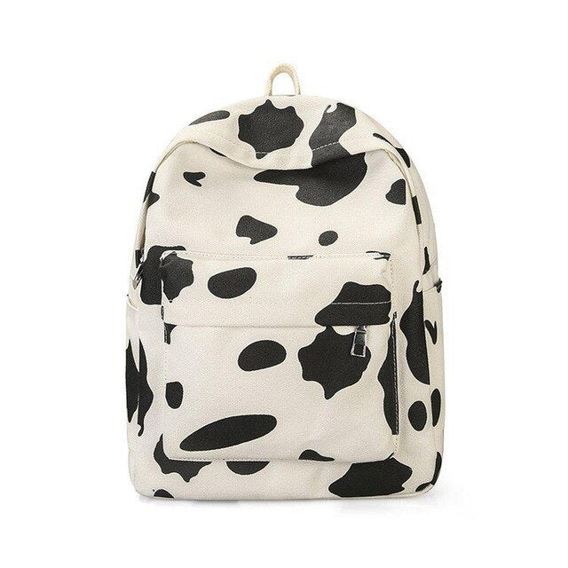 Cow Pattern Backpack For School Kids - myfunfarm - clothing acceessories shoes for cow lovers, pig, horse, cat, sheep, dog, chicken, goat farmer