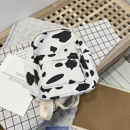 Cow Pattern Backpack For School Kids - myfunfarm - clothing acceessories shoes for cow lovers, pig, horse, cat, sheep, dog, chicken, goat farmer