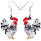 Acrylic Floral Chicken Hen Earrings  For Women, Girls, Teens