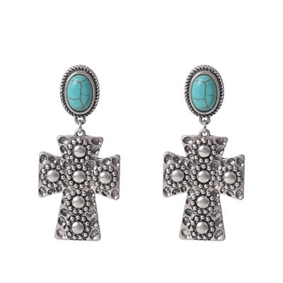 Tribal Eagle Cactus Sunflower Statement Earrings For Women - myfunfarm