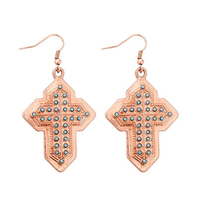 Tribal Eagle Cactus Sunflower Statement Earrings For Women - myfunfarm