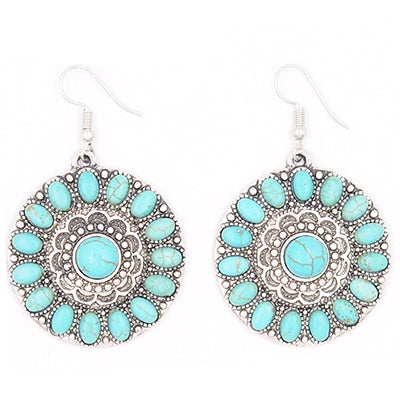 Tribal Eagle Cactus Sunflower Statement Earrings For Women - myfunfarm