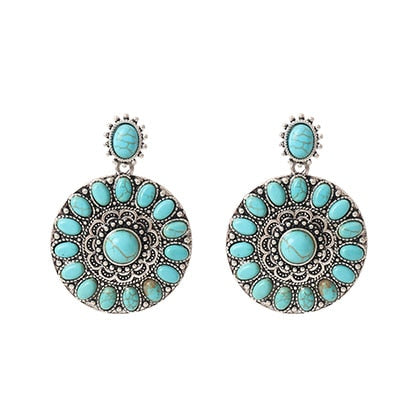 Tribal Eagle Cactus Sunflower Statement Earrings For Women - myfunfarm
