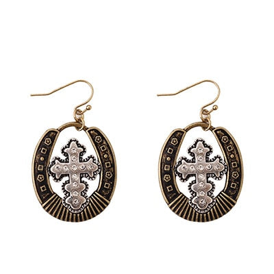 Tribal Eagle Cactus Sunflower Statement Earrings For Women - myfunfarm