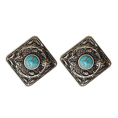 Tribal Eagle Cactus Sunflower Statement Earrings For Women - myfunfarm