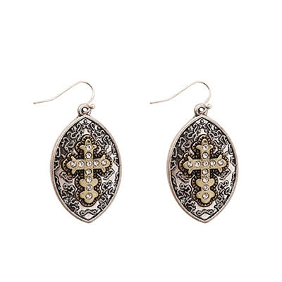 Tribal Eagle Cactus Sunflower Statement Earrings For Women - myfunfarm