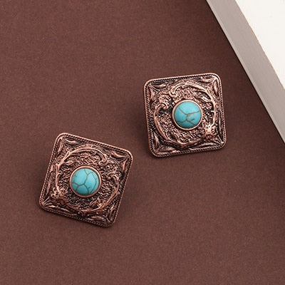 Tribal Eagle Cactus Sunflower Statement Earrings For Women - myfunfarm