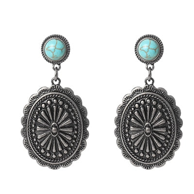 Tribal Eagle Cactus Sunflower Statement Earrings For Women - myfunfarm