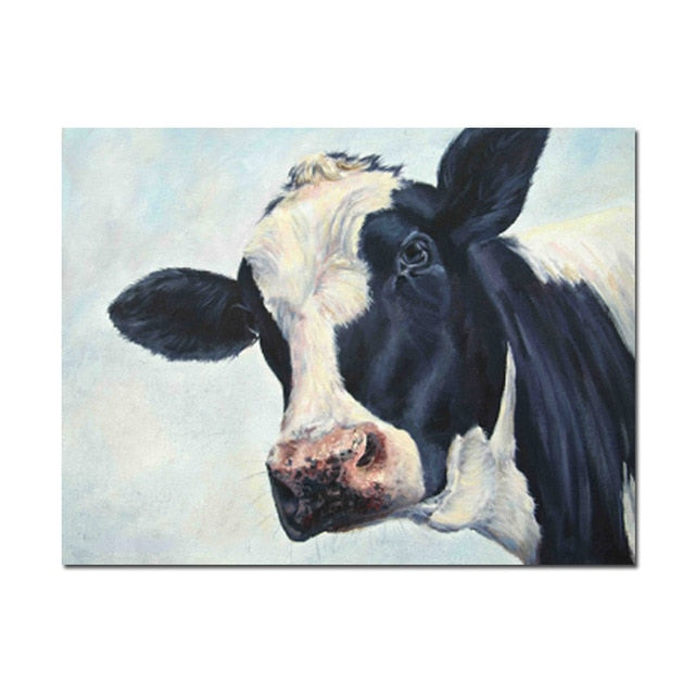 Cute Cow Canvas Printing Wall Art Home Decor