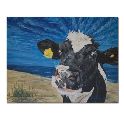 Cute Cow Canvas Printing Wall Art Home Decor - myfunfarm
