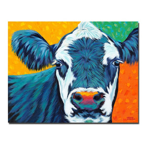Cute Cow Canvas Printing Wall Art Home Decor