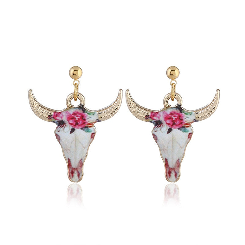 Cow head Pattern Earring, Pendants Modern Womens - myfunfarm