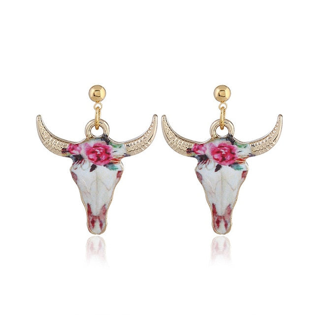 Cow head Pattern Earring, Pendants Modern Womens - myfunfarm